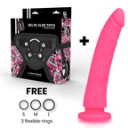 DELTA CLUB - TOYS HARNESS + DONG PINK SILICONE 23 CM -O- 4.5 CM - Amore24