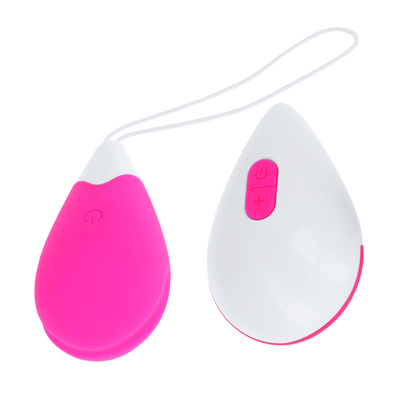 OHMAMA - TEXTURED VIBRATING EGG 10 MODES PINK AND WHITE - Amore24