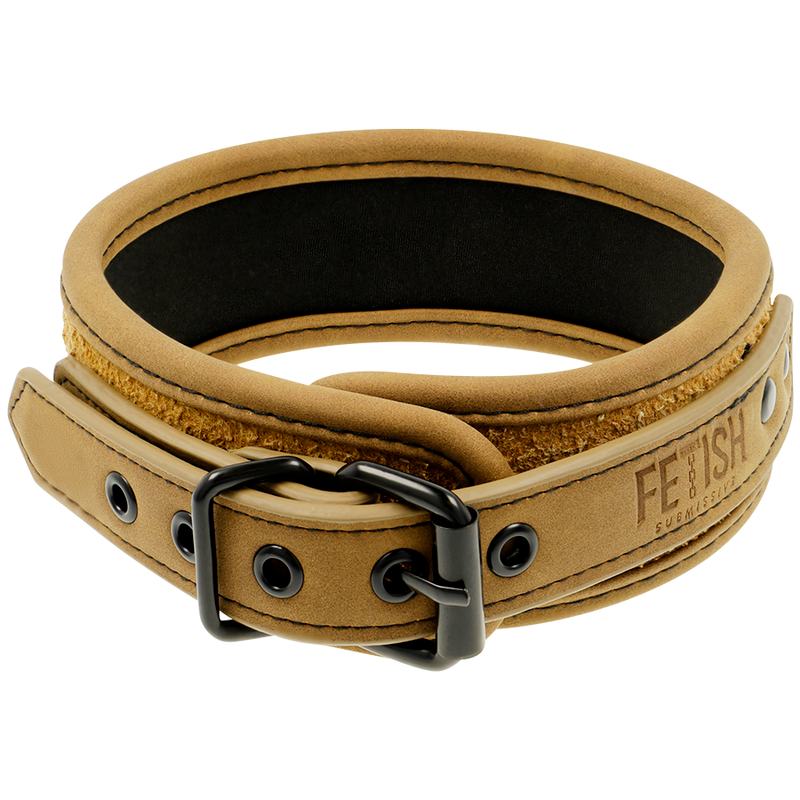FETISH SUBMISSIVE ORIGEN - NEOPRENE LINED NECKLACE WITH CHAIN - Amore24