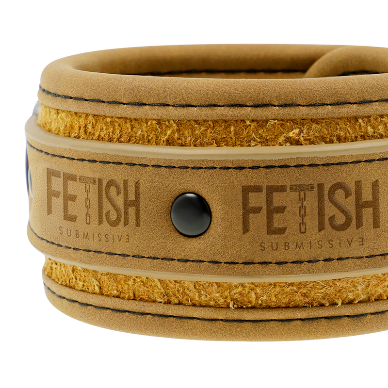FETISH SUBMISSIVE ORIGEN - VEGAN LEATHER ANKLE CUFFS WITH NEOPRENE LINING - Amore24