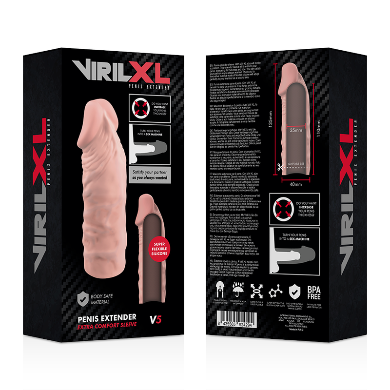 VIRILXL - LIQUID SILICONE V5 NATURAL PENIS EXTENSION - Amore24
