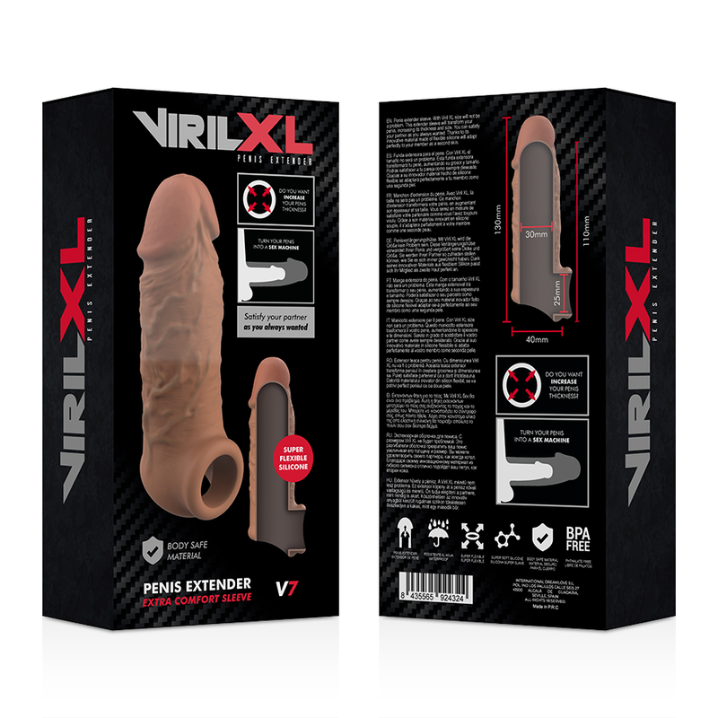 VIRILXL - LIQUID SILICONE V7 BROWN PENIS EXTENSION - Amore24