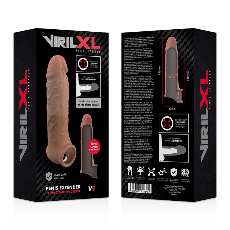 VIRILXL - LIQUID SILICONE V9 BROWN PENIS EXTENSION - Amore24