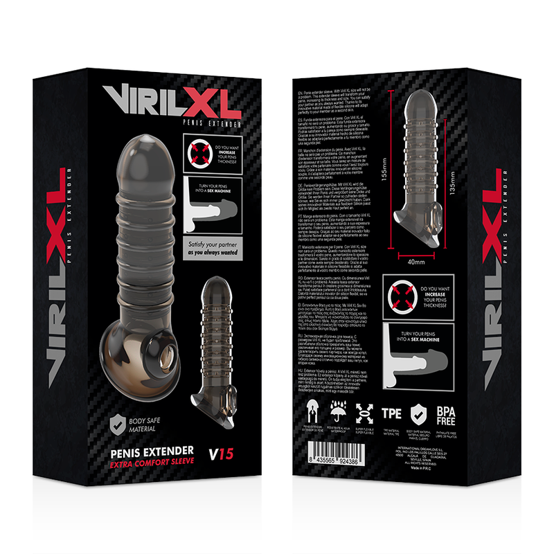 VIRILXL - PENIS EXTENSION AND SHEATH V15 BLACK - Amore24