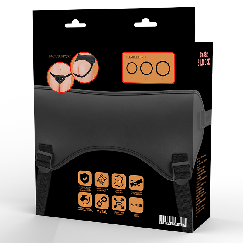 CYBER SILICOCK - STRAP-ON HARNESS WITH 3 RINGS FREE - Amore24
