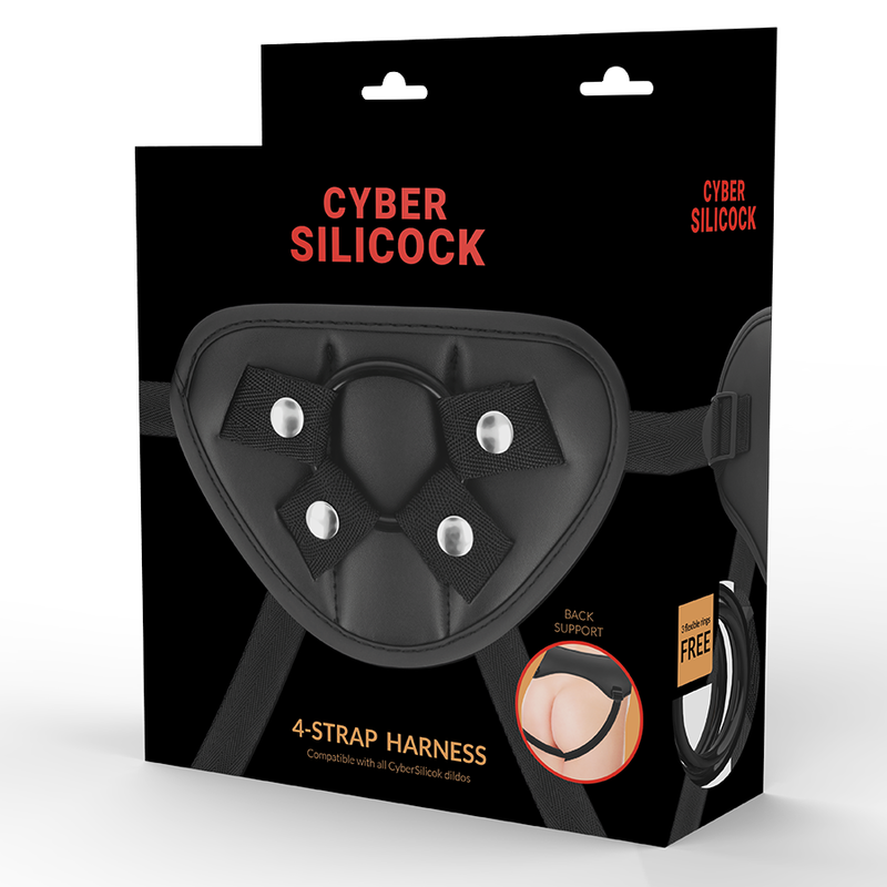 CYBER SILICOCK - STRAP-ON HARNESS WITH 3 RINGS FREE - Amore24