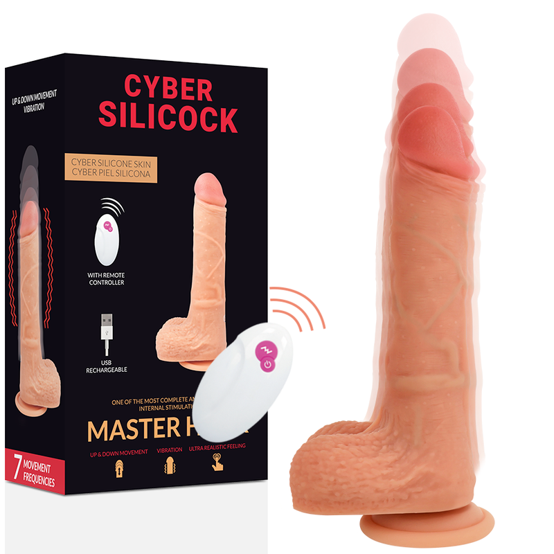 CYBER SILICOCK - REMOTE CONTROL REALISTIC MASTER HUCK 20.9 CM -O- 4 CM - Amore24