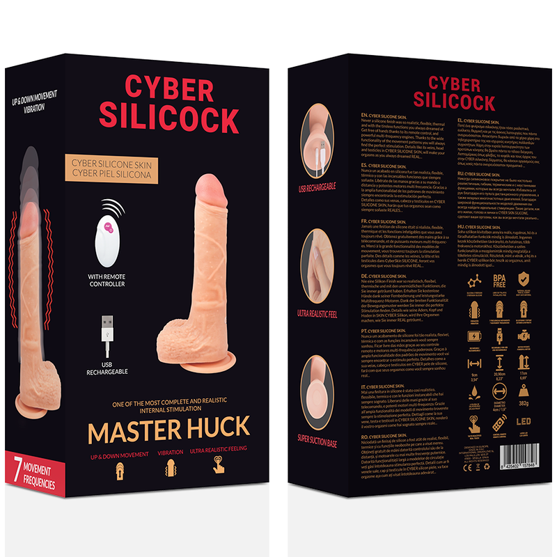 CYBER SILICOCK - REMOTE CONTROL REALISTIC MASTER HUCK 20.9 CM -O- 4 CM - Amore24