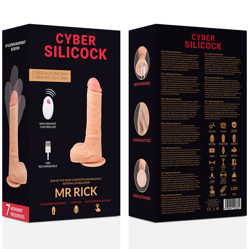 CYBER SILICOCK - REMOTE CONTROL REALISTIC MR RICK 20.9 CM -O- 4 CM - Amore24