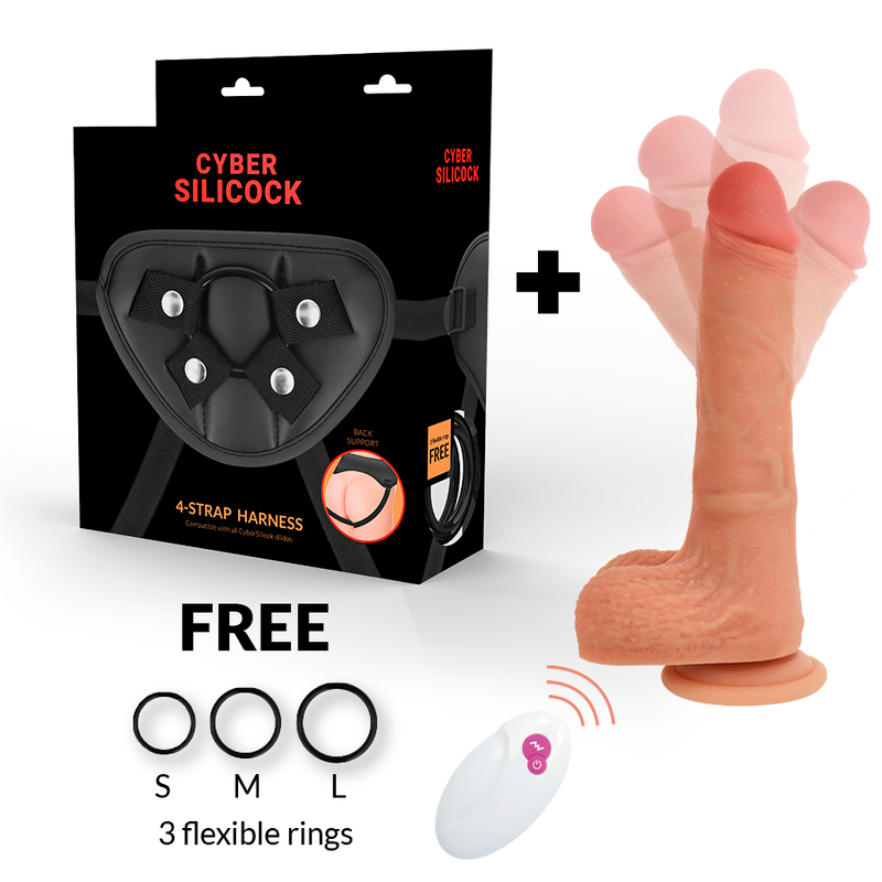 CYBER SILICOCK - STRAP-ON MR RICK REMOTE CONTROL - Amore24