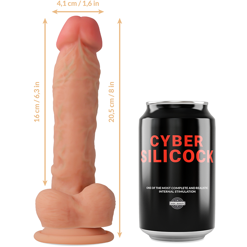 CYBER SILICOCK - STRAP-ON MAGNUS LIQUID SILICONE WITH 3 RINGS FREE 20.5 CM -O- 4.1 CM - Amore24
