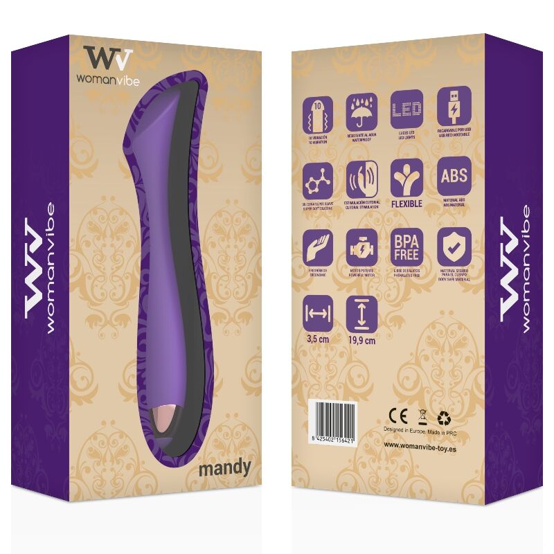 WOMANVIBE - MANDY "K" POINT SILICONE RECHARGEABLE VIBRATOR - Amore24