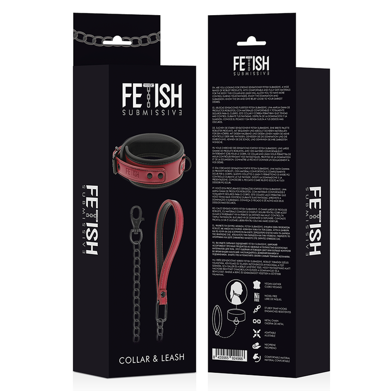 FETISH SUBMISSIVE DARK ROOM - NEOPRENE LINING CHAIN NECKLACE - Amore24