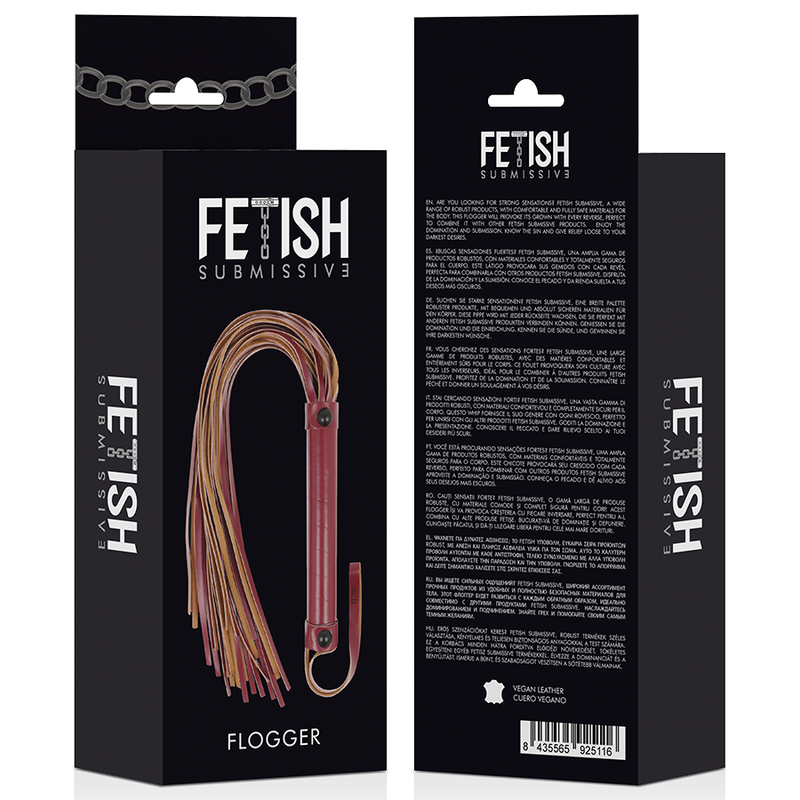 FETISH SUBMISSIVE DARK ROOM - VEGAN LEATHER WHIP - Amore24