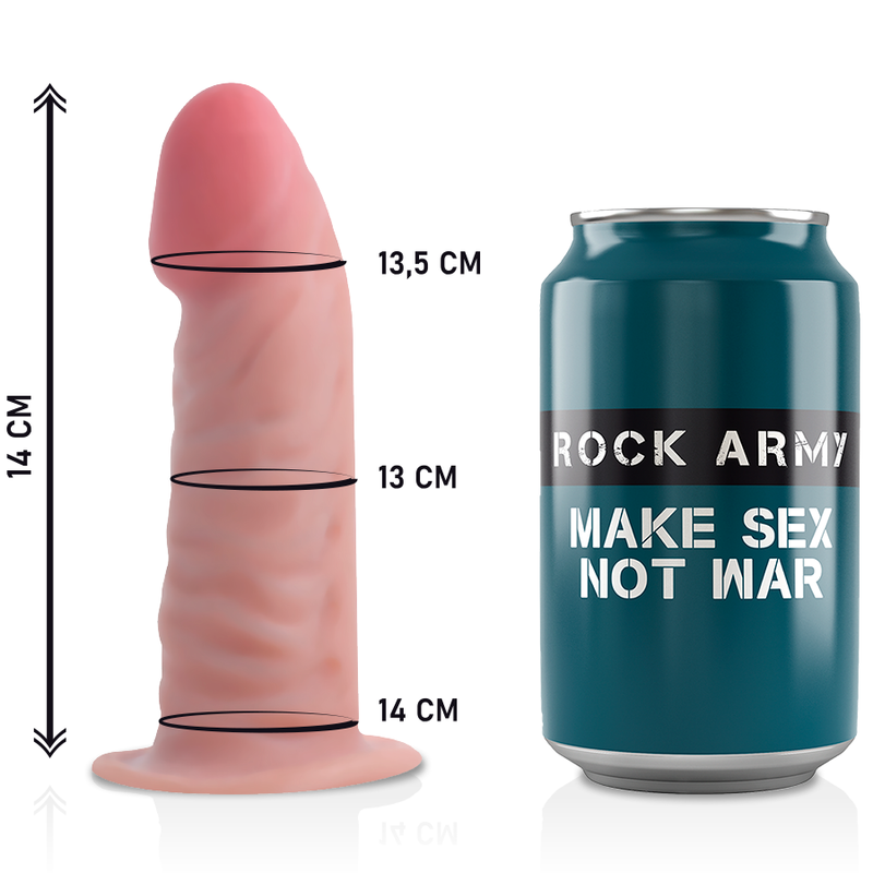 ROCKARMY - HARNESS + DUAL DENSITY TIGER REALISTIC DILDO 14 CM -O- 4.46 CM - Amore24