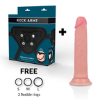 ROCKARMY - HARNESS + LIQUID SILICONE DILDO PREMIUM AVENGER 19 CM -O- 3.98 CM - Amore24