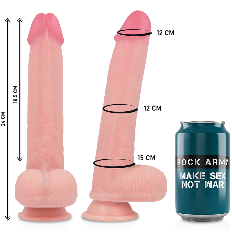 ROCKARMY - ARN S + LIQUID SILICONE DILDO PREMIUM KINGCOBRA 24 CM -O- 4.77 CM - Amore24