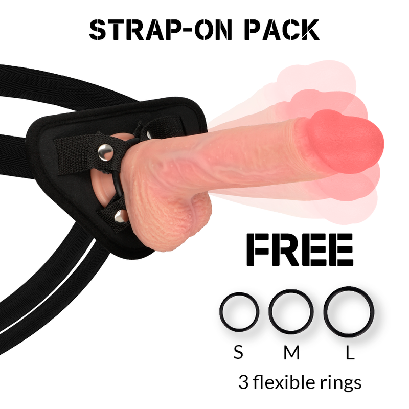 ROCKARMY - HARNESS + HAWK ROTATOR AND VIBRATOR 22 CM -O- 4.6 CM - Amore24
