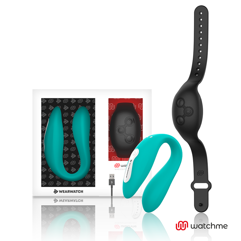 WEARWATCH - DUAL TECHNOLOGY VIBRATOR WATCHME AQUAMARINE / JET - Amore24