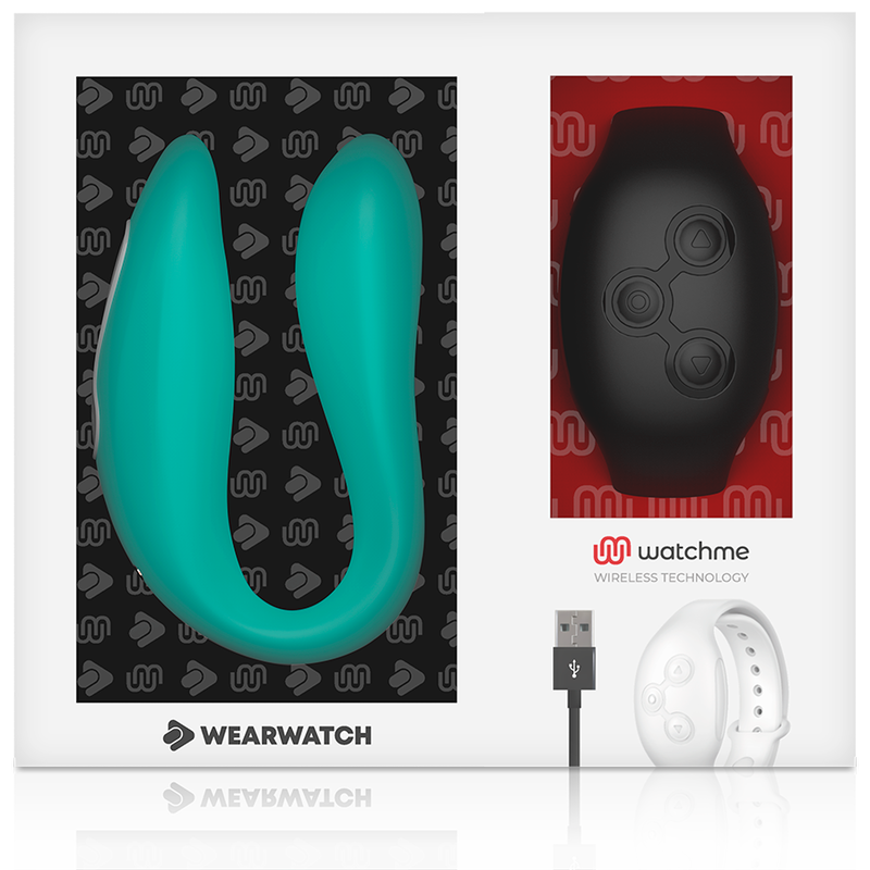 WEARWATCH - DUAL TECHNOLOGY VIBRATOR WATCHME AQUAMARINE / JET - Amore24