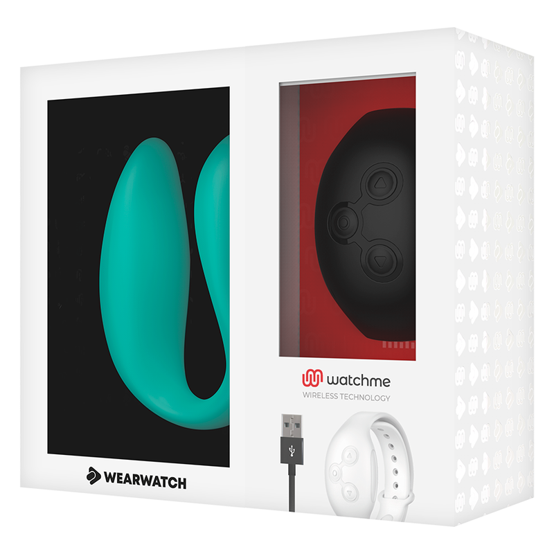 WEARWATCH - DUAL TECHNOLOGY VIBRATOR WATCHME AQUAMARINE / JET - Amore24