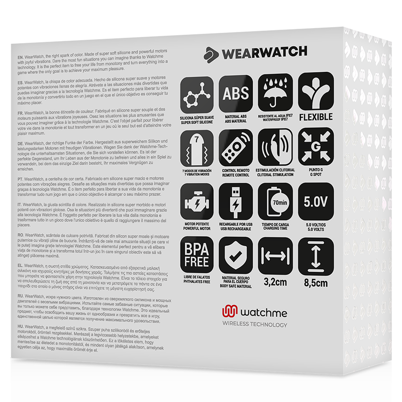 WEARWATCH - DUAL TECHNOLOGY VIBRATOR WATCHME AQUAMARINE / JET - Amore24