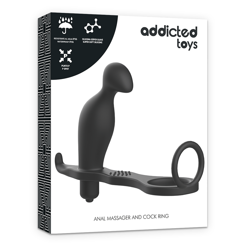 ADDICTED TOYS - ANAL PLUG WITH BLACK SILICONE RING 12 CM - Amore24