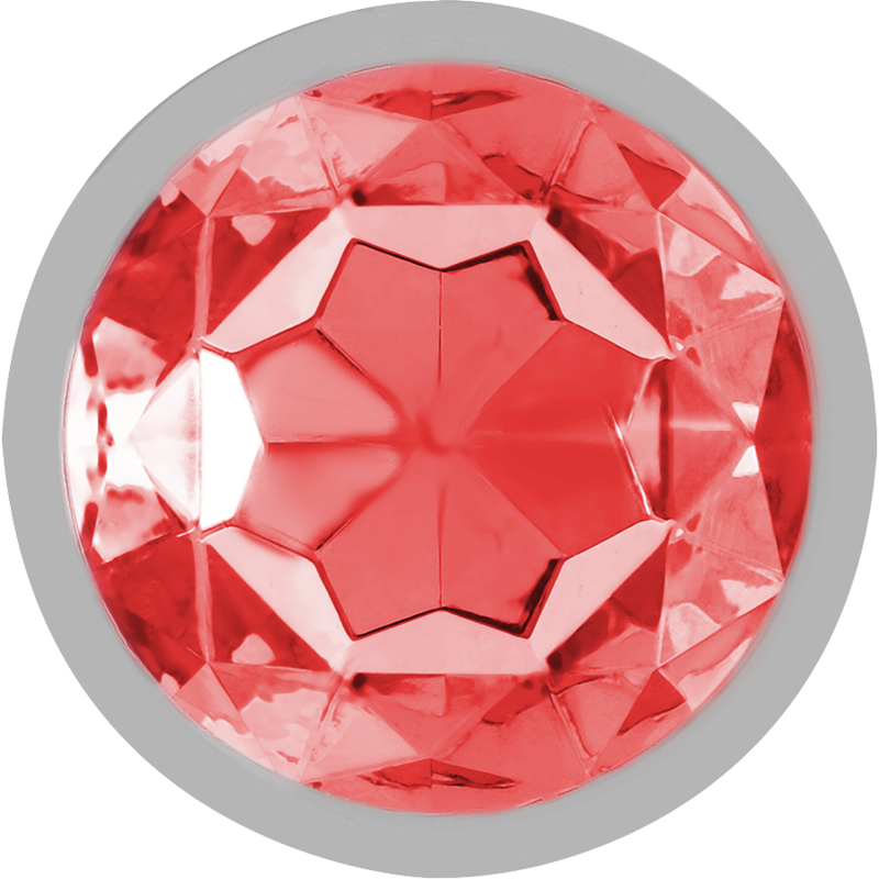INTENSE - ALUMINUM METAL ANAL PLUG WITH RED CRYSTAL SIZE L - Amore24