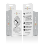 INTENSE - ALUMINUM METAL ANAL PLUG WITH SILVER CRYSTAL SIZE M - Amore24