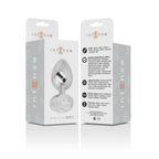 INTENSE - ALUMINUM METAL ANAL PLUG WITH SILVER CRYSTAL SIZE S - Amore24