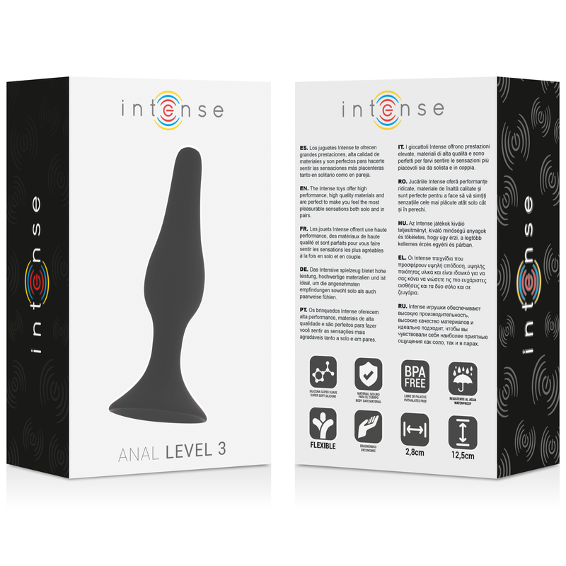 INTENSE - ANAL LEVEL 3 12.5CM BLACK - Amore24