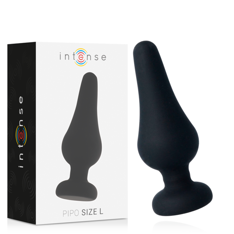 INTENSE - ANAL PLUG PIPO L BLACK SILICONE 13 CM - Amore24