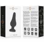 INTENSE - ANAL PLUG PIPO M BLACK SILICONE 11 CM - Amore24