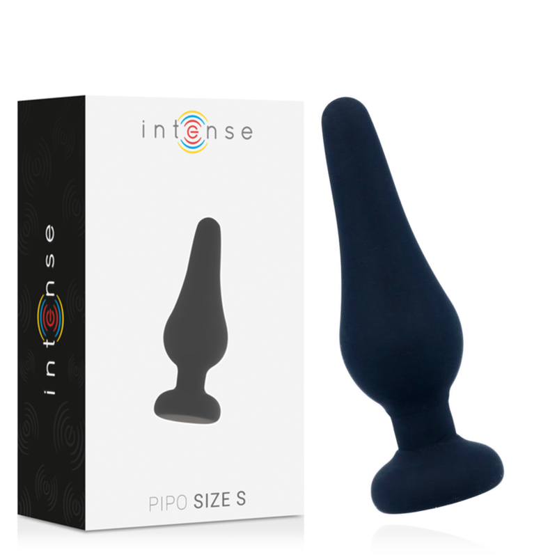 INTENSE - ANAL PLUG PIPO S BLACK SILICONE 9.8 CM - Amore24