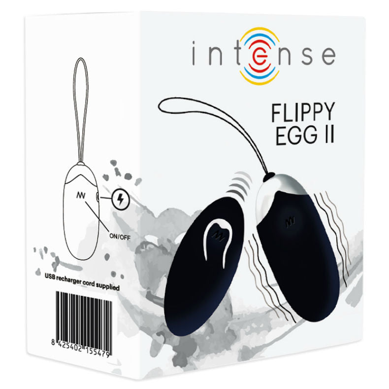 INTENSE - FLIPPY II VIBRATING EGG WITH REMOTE CONTROL BLACK - Amore24