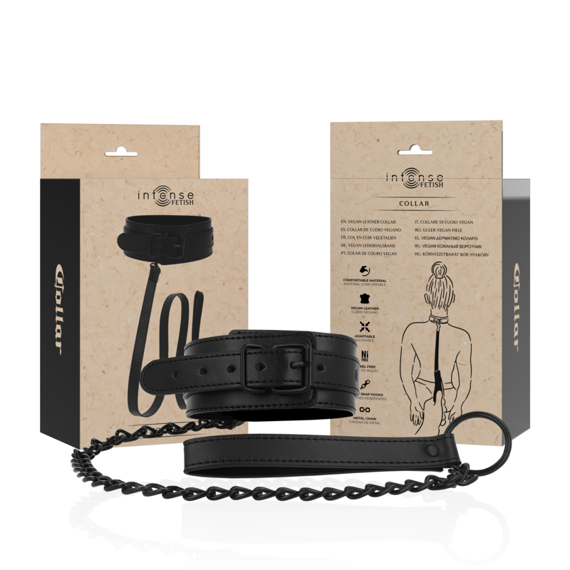 INTENSE - FETISH VEGAN LEATHER COLLAR - Amore24