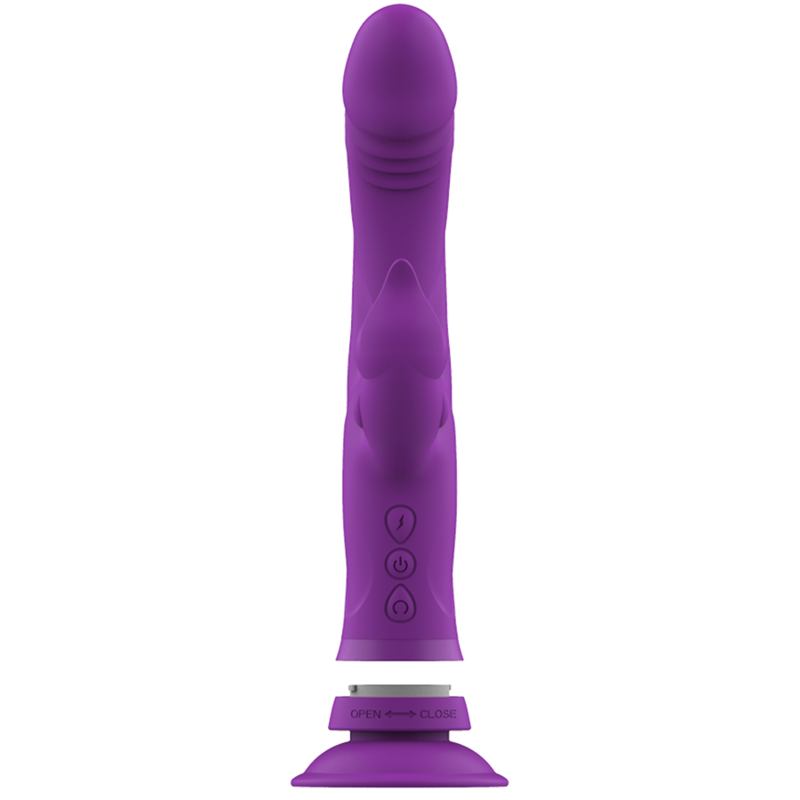 INTENSE - CASANOVA RABBIT SILICONE VIBRATOR TRIPLE MOTOR PURPLE - Amore24