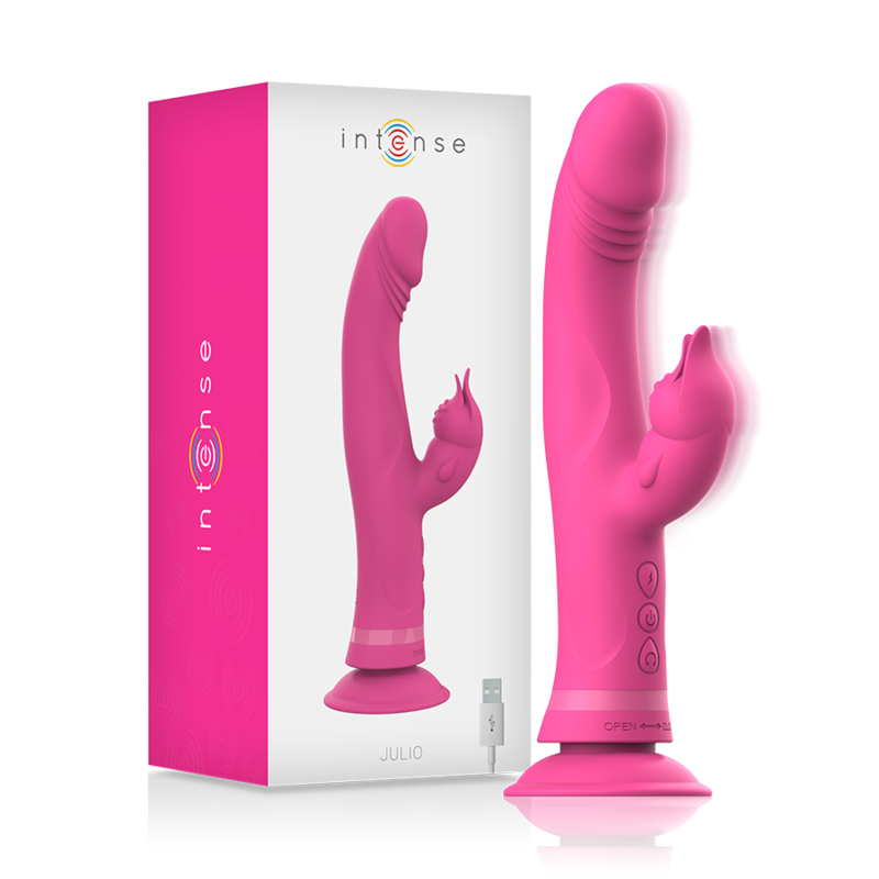 INTENSE - JULIO RABBIT VIBRATOR PINK SILICONE - Amore24
