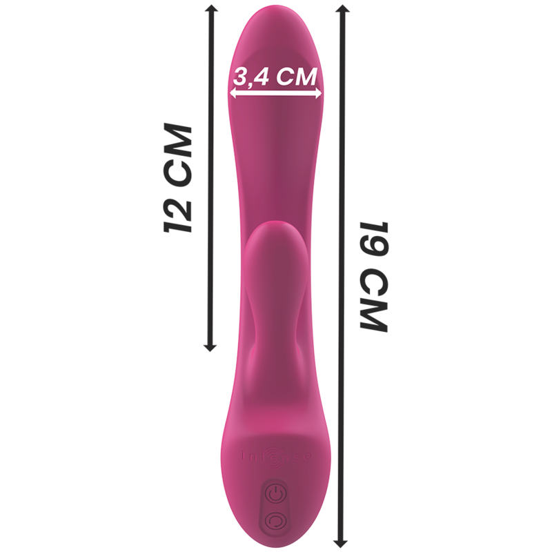 INTENSE - LUIGI RABBIT VIBRATOR PINK LIQUID SILICONE - Amore24