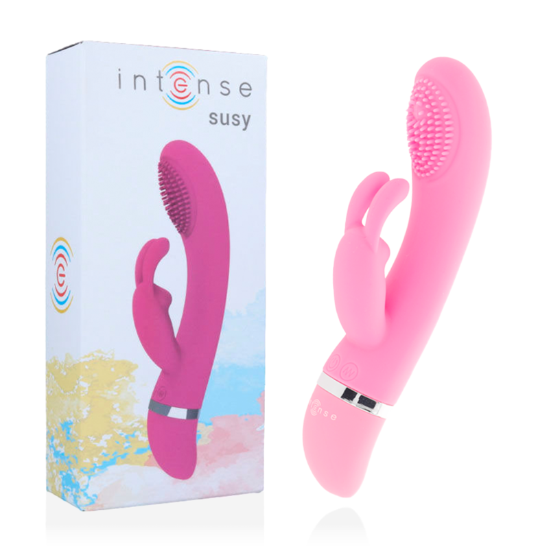 INTENSE - SUSY OSCILLATING VIBRATOR SILICON RABBIT PINK - Amore24