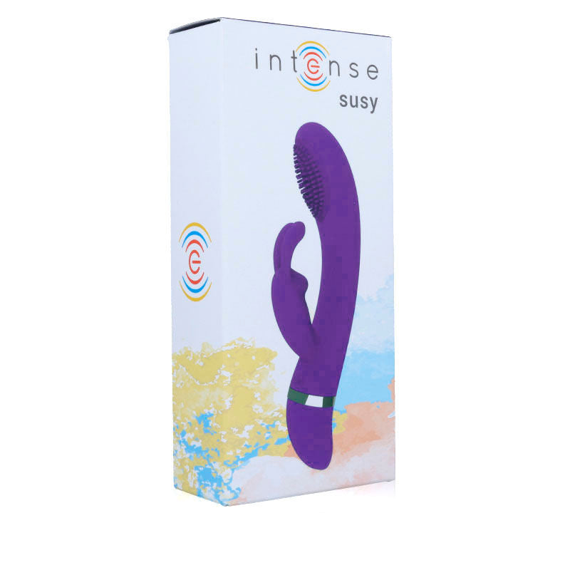 INTENSE - SUSY SILICONE RABBIT LILAC OSCILLATING VIBRATOR - Amore24