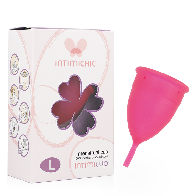 INTIMICHIC - MENSTRUAL CUP MEDICAL GRADE SILICONE - SIZE L - Amore24