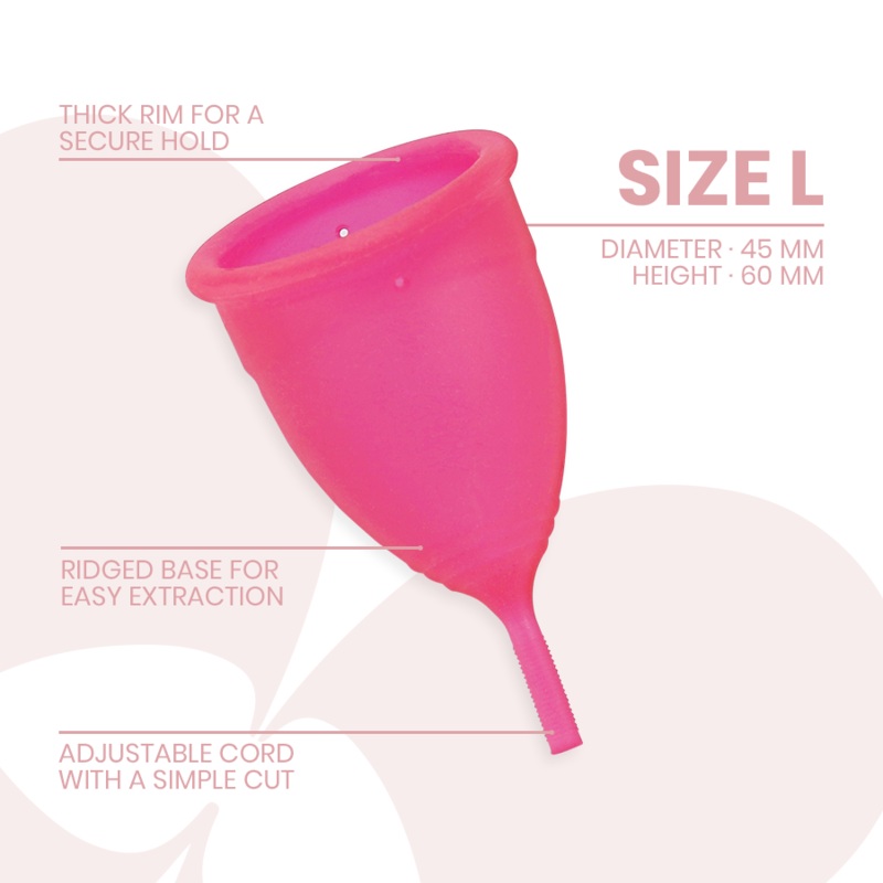 INTIMICHIC - MENSTRUAL CUP MEDICAL GRADE SILICONE - SIZE L - Amore24