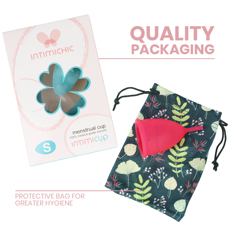 INTIMICHIC - MENSTRUAL CUP MEDICAL GRADE SILICONE - SIZE S - Amore24