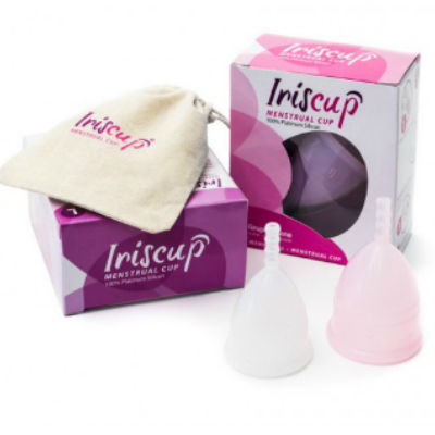 IRISCUP - LARGE PINK MONTH CUP + FREE STERILIZER BAG - Amore24