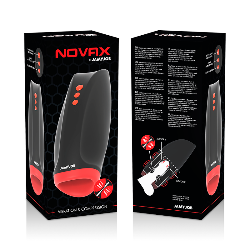 JAMYJOB - NOVAX MASTURBATOR WITH VIBRATION AND COMPRESSION - Amore24