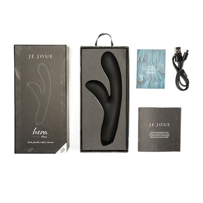 JE JOUE - HERA FLEX RABBIT VIBRATOR - BLACK - Amore24