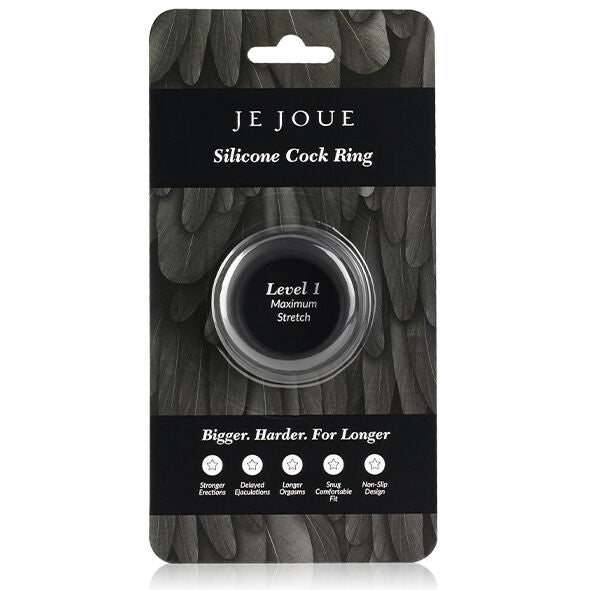 JE JOUE - MAXIMUM STRETCH SILICONE COCK RING - BLACK - Amore24