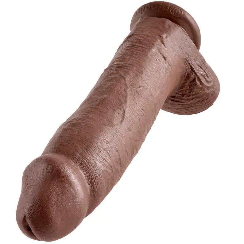KING COCK - 12 DILDO BROWN WITH BALLS 30.48 CM - Amore24