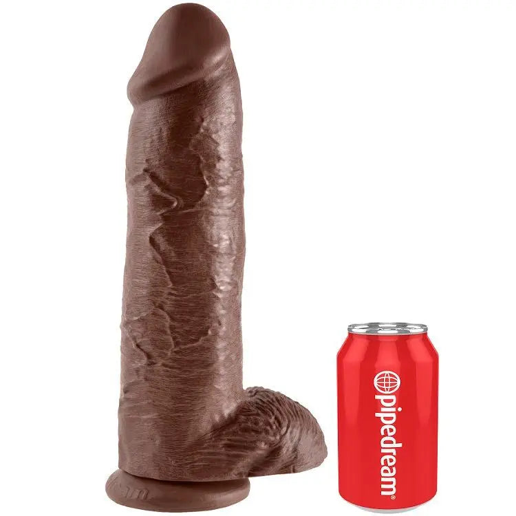 KING COCK - 12 DILDO BROWN WITH BALLS 30.48 CM - Amore24